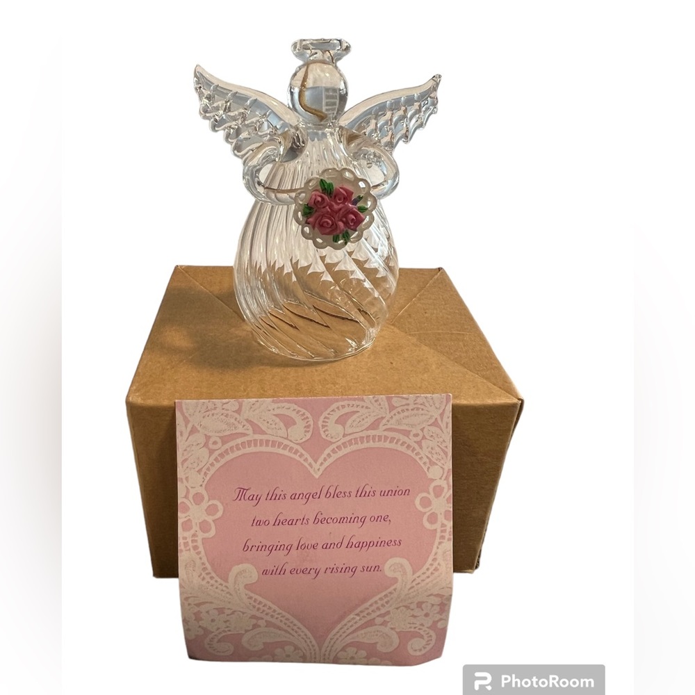 Current Wedding Glass Angel Ornament